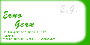 erno germ business card